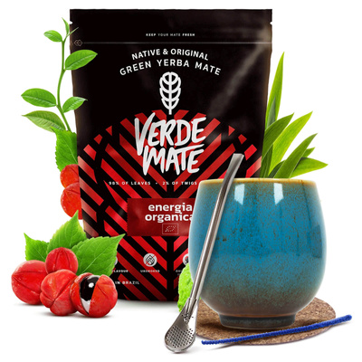 Σετ Yerba Mate Verde Mate 400γρ 0,4κιλά Καλαμπάς  + Bombilla