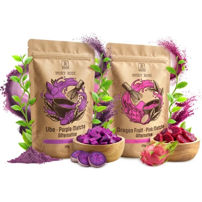 Σετ πολύχρωμων matcha: Pink Matcha + Purple Matcha
