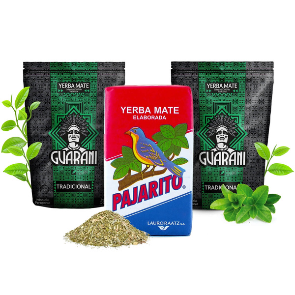 Σετ Yerba Mate Elaborada: 2x Guarani + 1x Pajarito