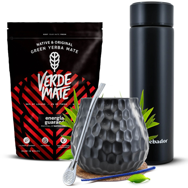 Σετ Yerba Mate Verde Mate 400γρ 0,4κιλά Θερμός LED