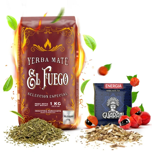 Σετ Yerba Mate: El Fuego 1κιλά + δείγμα Guarani Energia 50γρ