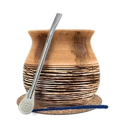 Set Gourd  + Bombilla 19cm