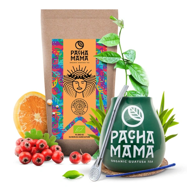 Σετ Guayusa Pachamama Citrus 100γρ + Καλαμπάς + Bombilla