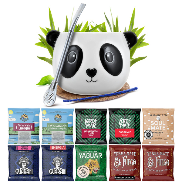 Yerba Mate 10x50g 500g σετ δειγμάτων + αξεσουάρ