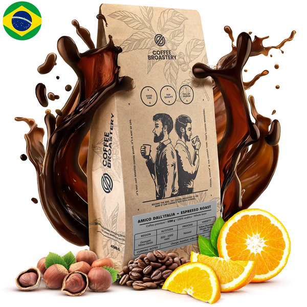 Bro Coffee Roastery - Καφές ολικής αλέσεως Amico dall'Italia Espresso Roast 400g