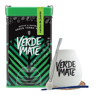 Σετ Yerbera Verde Mate Cactus de Juarez 0.5kg