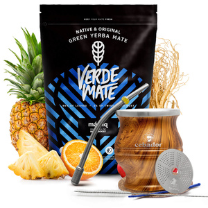 Set Yerba Verde Mate Mas IQ 0,5kg + TermoColador