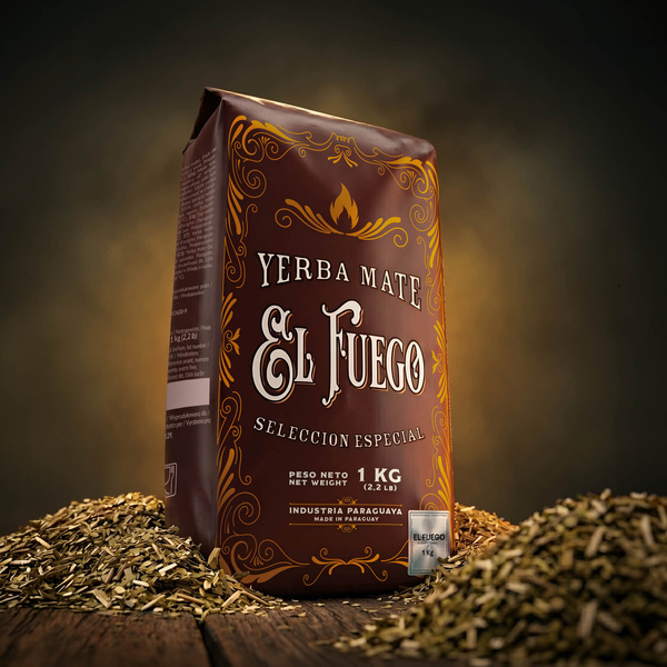 Σετ Yerba Mate: El Fuego Elaborada 1κιλά + Καλαμπάς + Bombilla