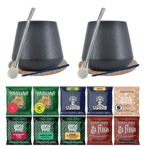 Σετ Yerba Mate 10x50g 2x Calabash + 2x Bombilla