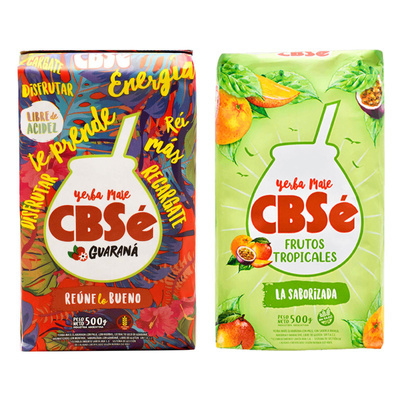 Σετ Yerba Mate 2 x CBSe Energia Guarana Frutos Tropicales 0.5kg