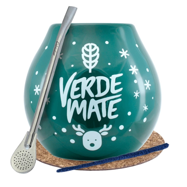 Yerba Verde Mate set Bombilla χειμερινή κολοκύθα