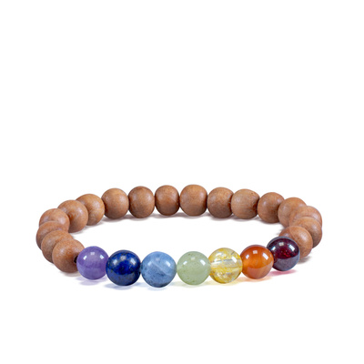 Βραχιόλι "Seven Chakras" - πέτρες και kadam