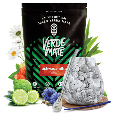 Σετ Yerba Mate Verde Mate 500γρ 0,5κιλά Καλαμπάς  + Bombilla