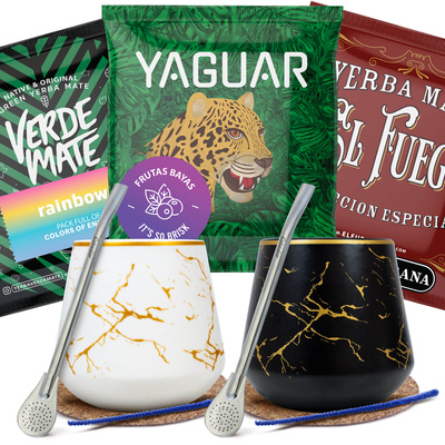 Σετ Yerba Mate για δύο: δείγματα 3×50γρ 2x Καλαμπάς + 2x Bombilla