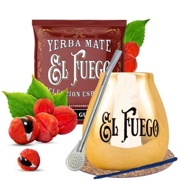 Σετ Yerba mate El Fuego κεραμικό calabash bombilla