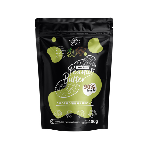 Nustino – Φυστικοβούτυρο σε σκόνη – Pistachio & Chocolate (χωρίς προσθήκη ζάχαρη) 400 g