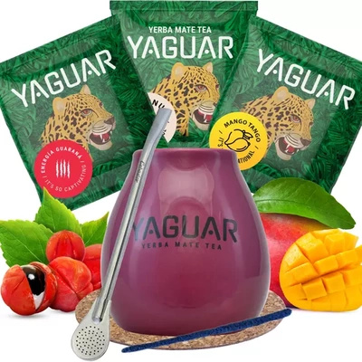 Σετ Yerba Mate Guarana BIG Calabash Bombilla