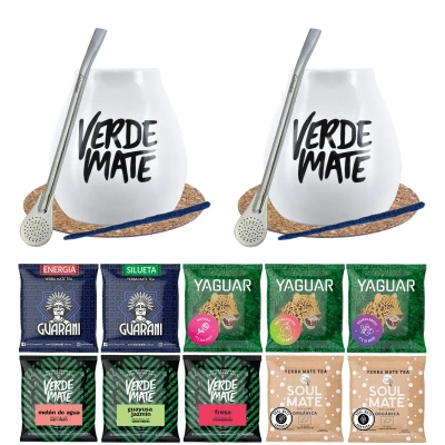 Σετ Yerba Mate Πράσινο 10x50g Mate Gourd x2 500g