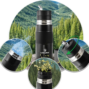 Yerbomos X ALL IN ONE - 450ml - Κύπελλο Mate, θερμός και bombilla σε ένα (μαύρο)