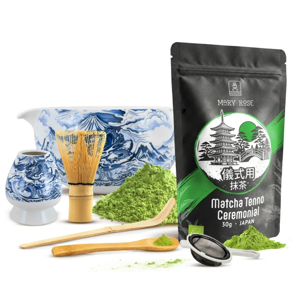 Τελετουργικό σετ παρασκευής τσαγιού matcha: ιαπωνική βιολογική matcha 30g + αξεσουάρ
