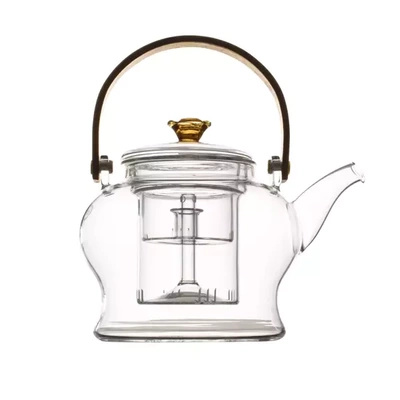 Γυάλινη τσαγιέρα με καφετιέρα Flor 600ml