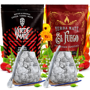 Σετ Yerba Mate για δύο άτομα Calabash Bombilla 1000g