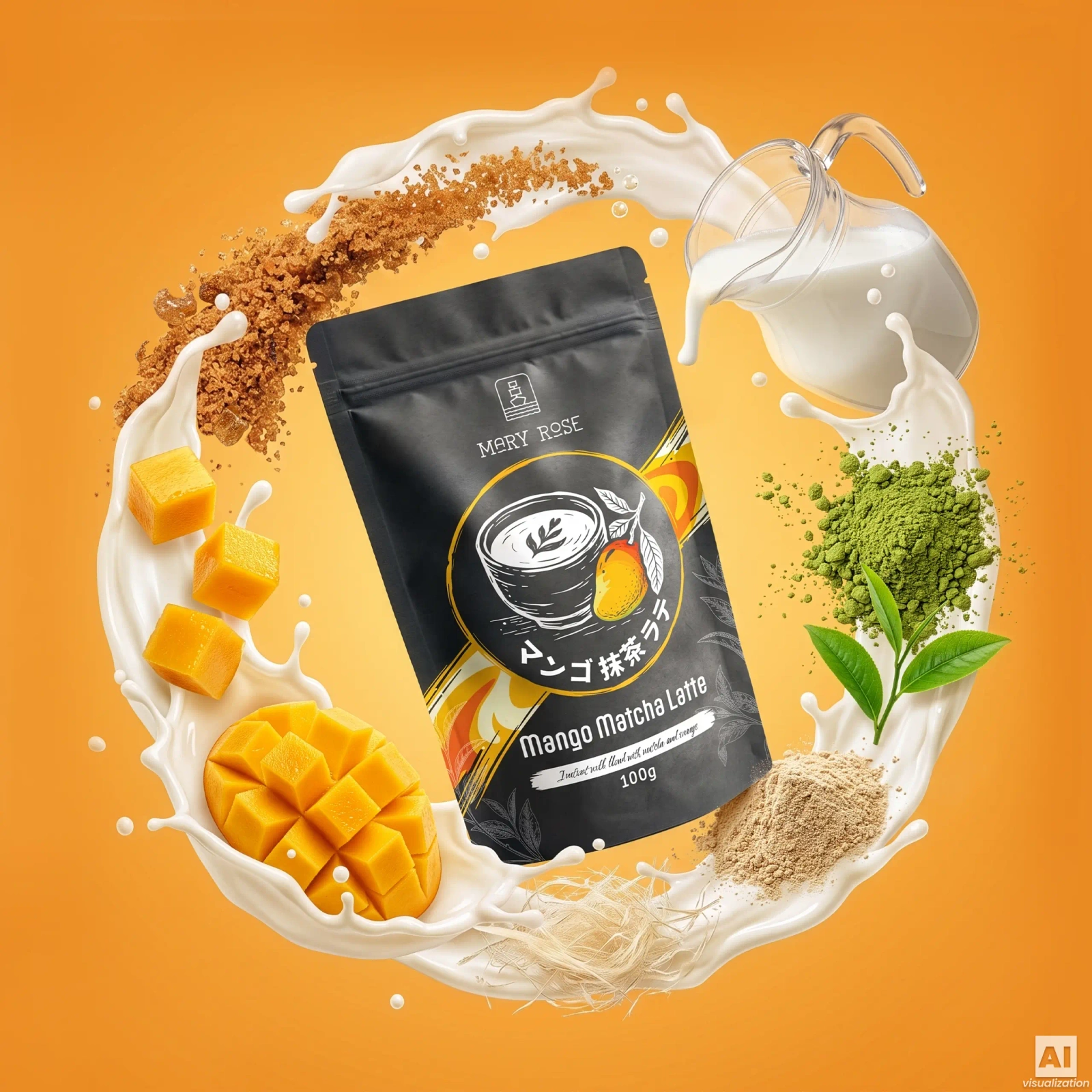 Mary Rose – Mango Matcha Latte