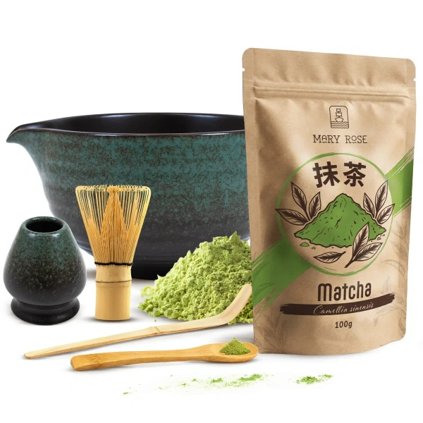 Σετ παρασκευής τσαγιού Matcha: matcha 100g + αξεσουάρ
