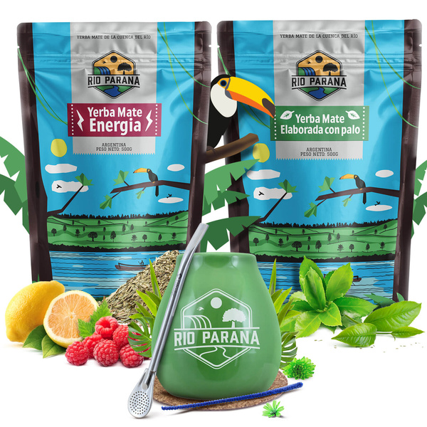Σετ Yerba Mate Rio Parana Energia Elaborada 2x500g + αξεσουάρ