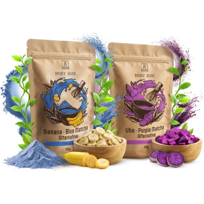 Σετ πολύχρωμων matcha: Purple Matcha + Blue Matcha