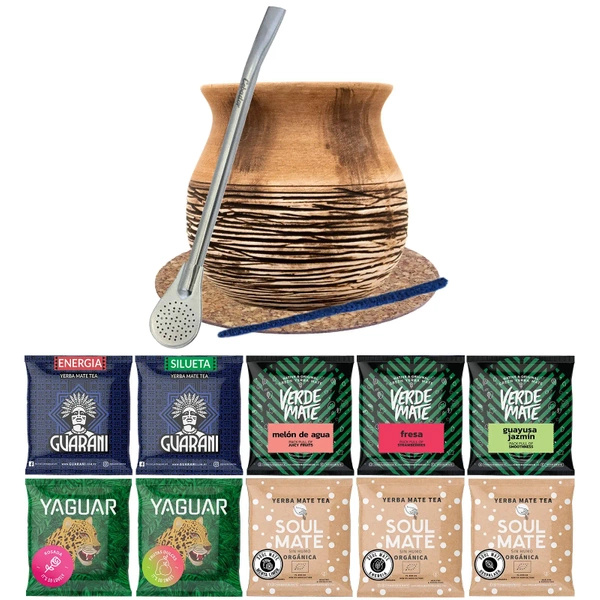 Σετ Mate Cup Gourd Yerba Verde Mate Green 10x50