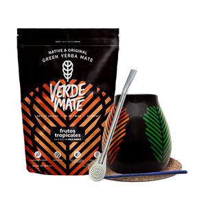 Σετ Yerba Mate: Verde Mate Frutos Tropicales 500γρ + Καλαμπάς + Bombilla
