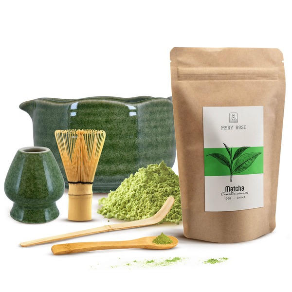 Σετ παρασκευής τσαγιού Matcha: matcha 100g + αξεσουάρ