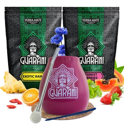 Yerba Mate Guarani Φρούτα Calabash Set 2x500g