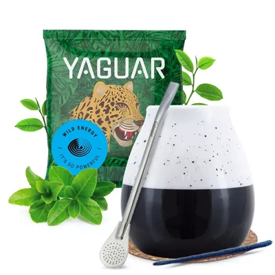 Σετ Yerba mate Yaguar κεραμικό calabash bombilla
