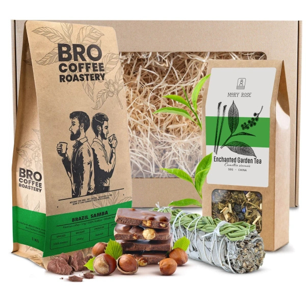Σετ δώρου καφέ Bro Coffee Roastery + Τσάι + θυμίαμα λευκού φασκόμηλου