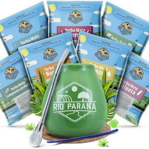 Yerba Mate Rio Parana 7x50g σετ δειγμάτων + αξεσουάρ
