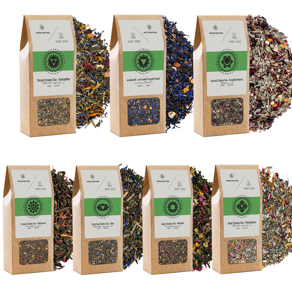 Εσωτερικό σετ τσαγιού για την ενίσχυση των 7 τσάκρας