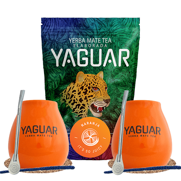 Σετ Yerba Mate Yaguar Naranja 500g