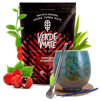 Σετ Yerba Mate Verde Mate 400γρ 0,4κιλά Καλαμπάς  + Bombilla