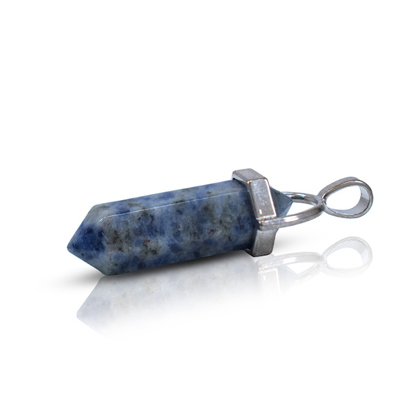 Μενταγιόν με Blue Spot Stone σε πουγκί + αλυσίδα
