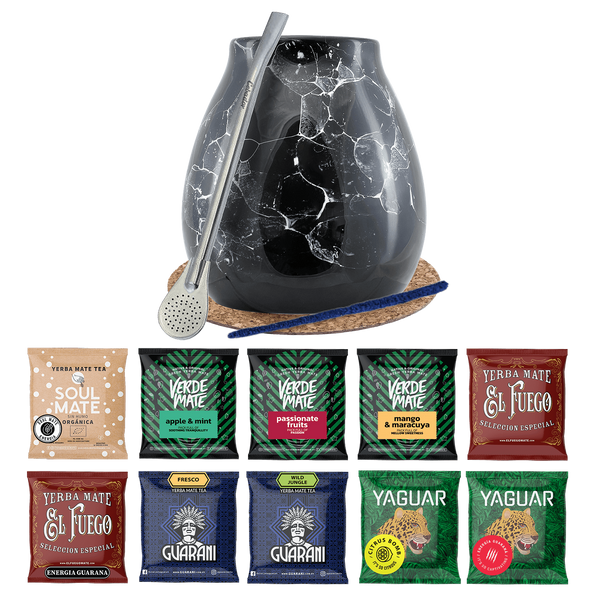 Σετ Yerba Mate 10x50g Calabash Marmol Bombilla