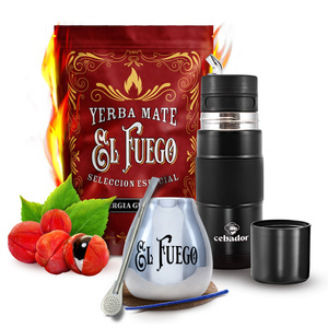Σετ Yerba Mate El Fuego Energia 500g 0,5kg Yerbomos + Calabash + Bombilla