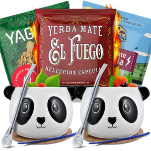 Yerba Mate Energia Set ΓΙΑ ΔΥΟ Calabash Bombilla