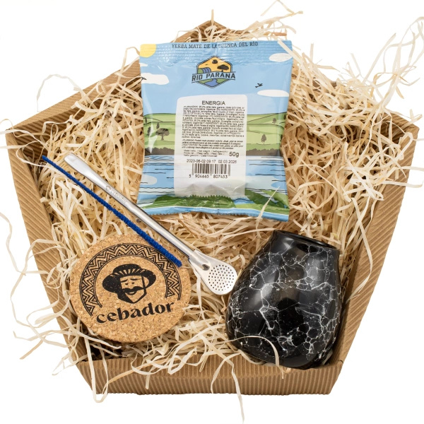 Σετ δώρου Yerba Mate: Rio Parana Energia 50γρ + Καλαμπάς + Bombilla