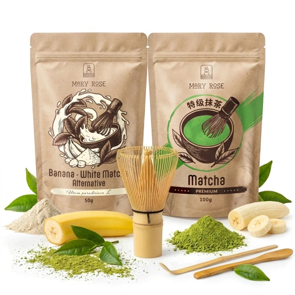 Σετ για χρωματιστό Matcha Latte: Matcha + White Matcha + αξεσουάρ
