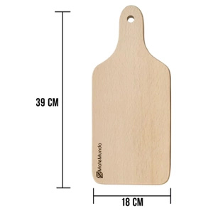 Ξύλινη σανίδα κοπής με το λογότυπο MateMundo