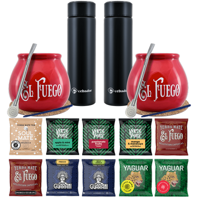 Σετ Yerba Mate Thermos Bombilla για δύο άτομα 500g