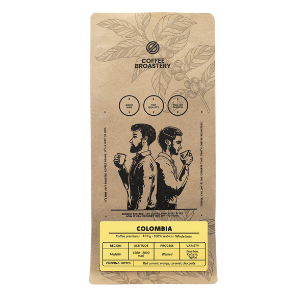 Bro Coffee Roastery - Καφές ολόκληρος Colombia Medellin Premium 400 γρ