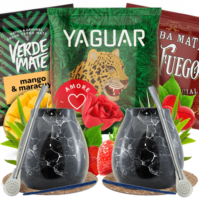 Yerba Mate σετ για δύο Matero Marmol 3x50g